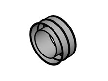 Mauermuffe doppelt L 95mm für Rauchrohr isoliert Ø innen 150 mm