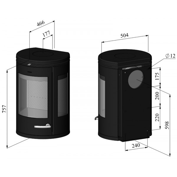 Maßzeichnung Morsø 7870 