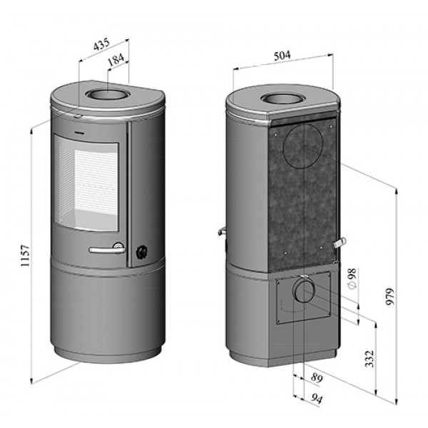Maßzeichnung Morsø 7843