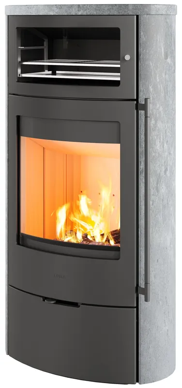 Kaminofen Lotus Jubilee 35 Speckstein mit Warmhaltefach 7KW