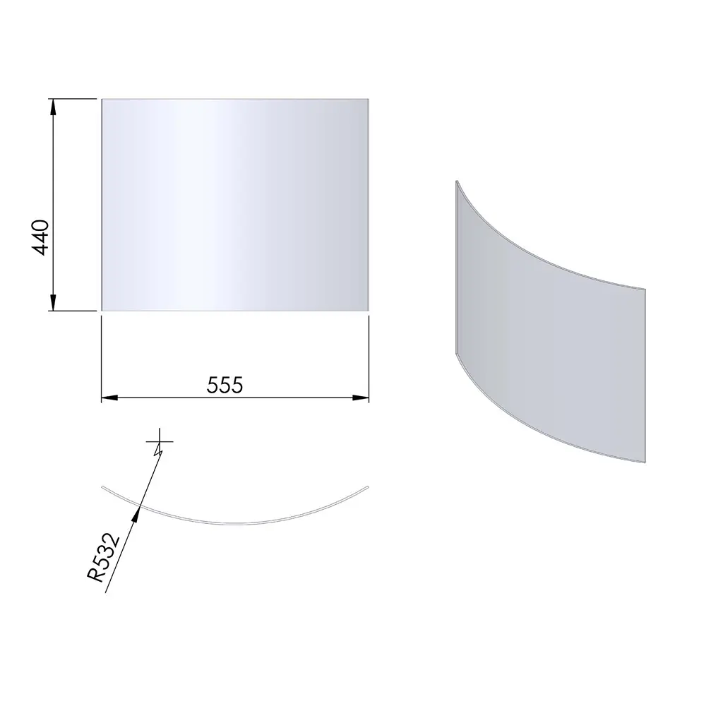 TT55/TT55 RHT-Türglas