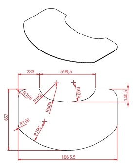 Glasvorlegeplatte Lotus Jubilee 25/Jubilee 25M