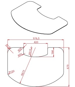 Glasvorlegeplatte Lotus Mondo 30/ Mondo 30M