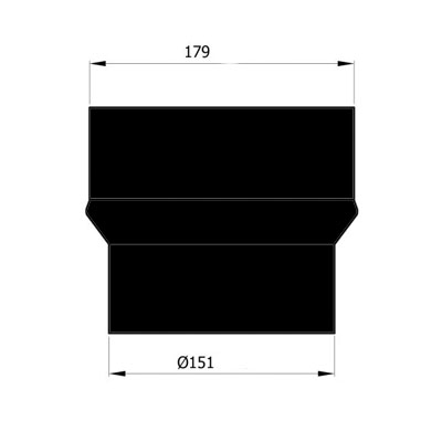 Rauchrohr Erweiterung Ø150-180mm