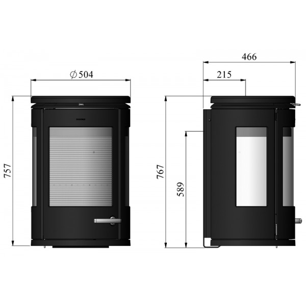 Maßzeichnung Morsø 7870 