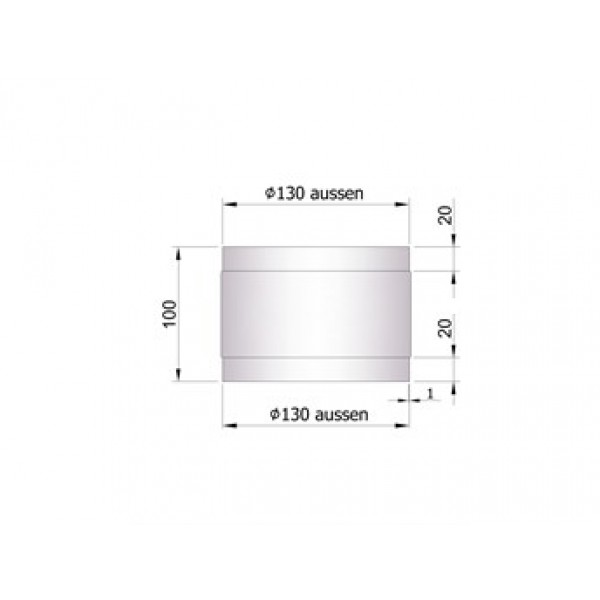 Steckverbinder für Rauchrohr Ø120/130/150mm_Maße1