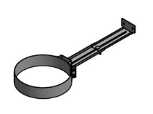 Wandhalterung mit Rohrschelle, verstellbar L:200-350mm