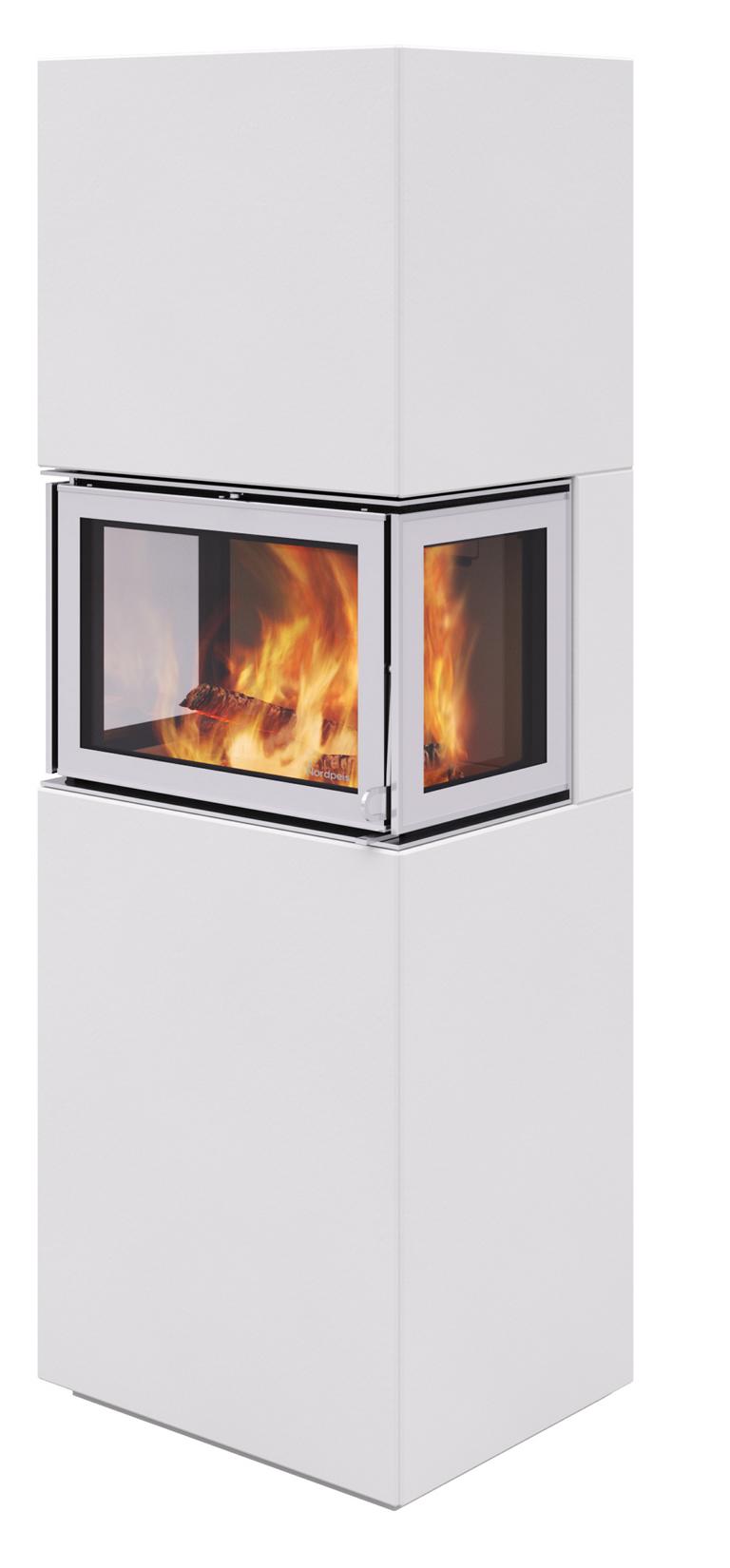 Nordpeis Cannes Rahmen chrom, Scheibe weiß bedruckt