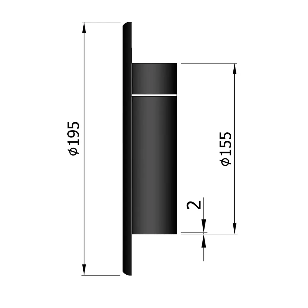 Blinddeckel Ø150 für Mauermuffe 