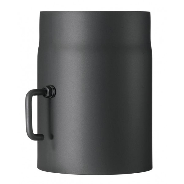 Rauchrohr isoliert mit Drosselklappe, Länge 250mm