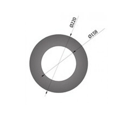 Rauchrohrrosette für Ø120mm isoliert Maße