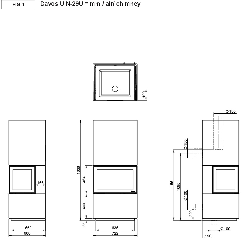Maßzeichnung Nordpeis Davos U Low