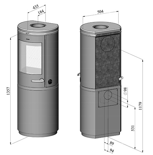 Maßzeichnung Morsø 7893