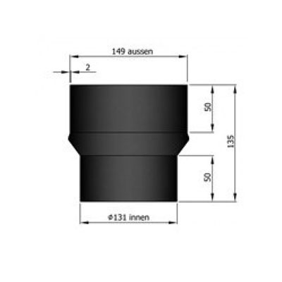 Rauchrohr Erweiterung Ø130-150mm