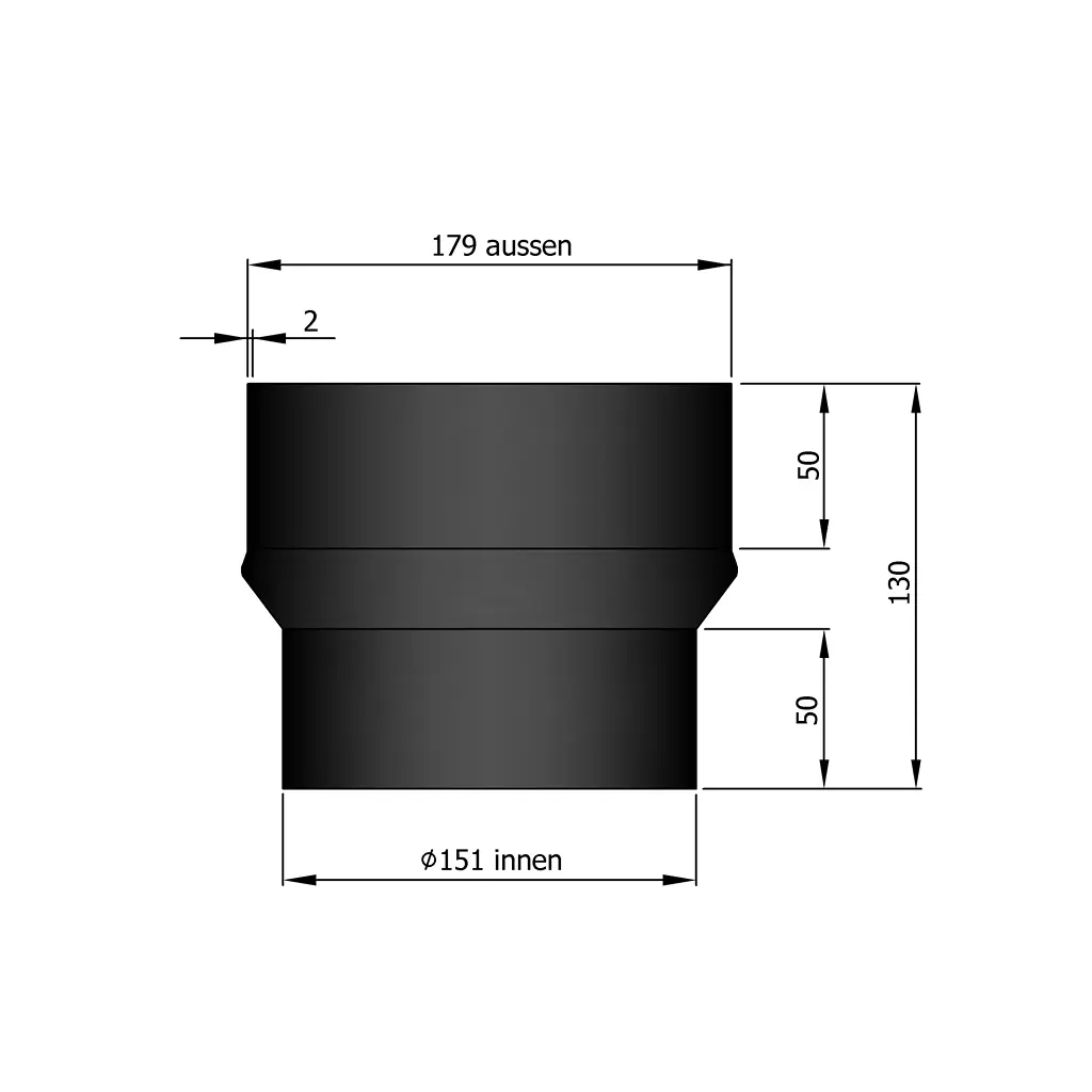 Erweiterung 150/180 aussen Ø155/179mm