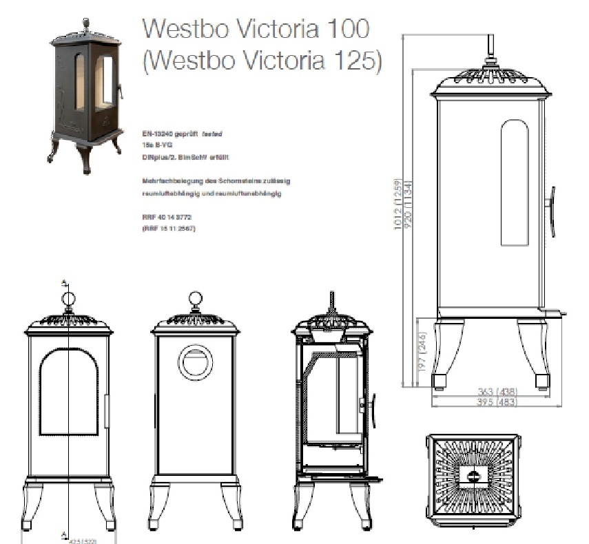 Maßzeichnung Westbo Victoria 100