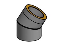 Bogen 30°  isoliert, Ø innen 150mm