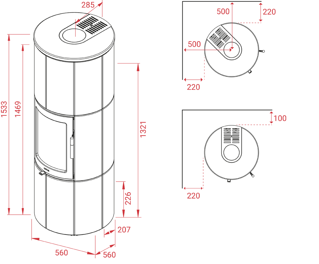 Maßzeichnung Lotus 152 M