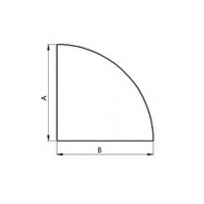 Stahlbodenplatte Viertelkreis