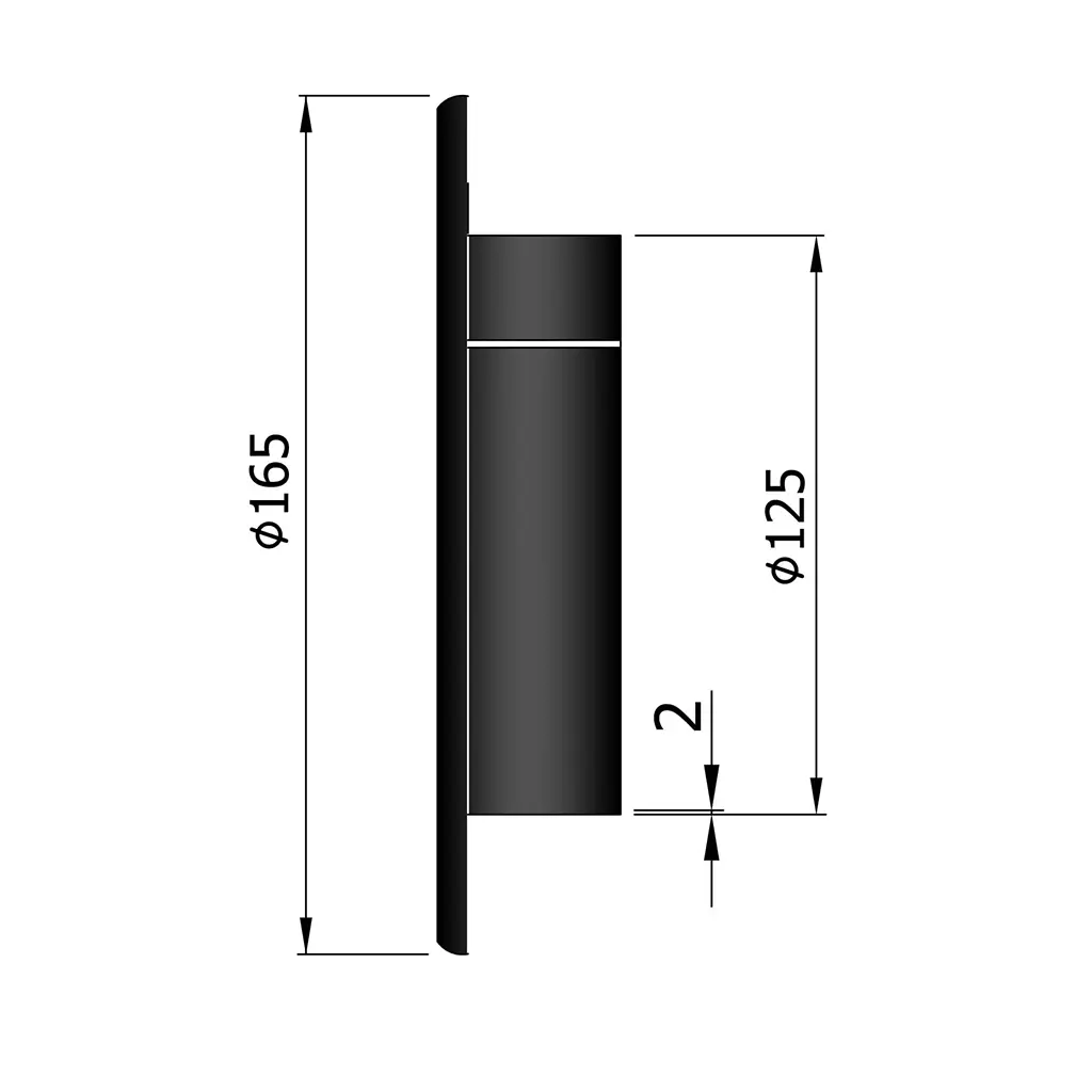 Blinddeckel Ø120 für Mauermuffe