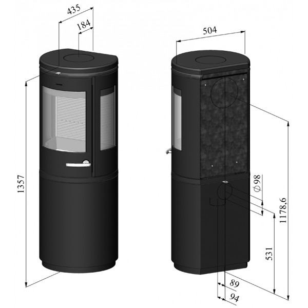 Maßzeichnung Morsø 7993
