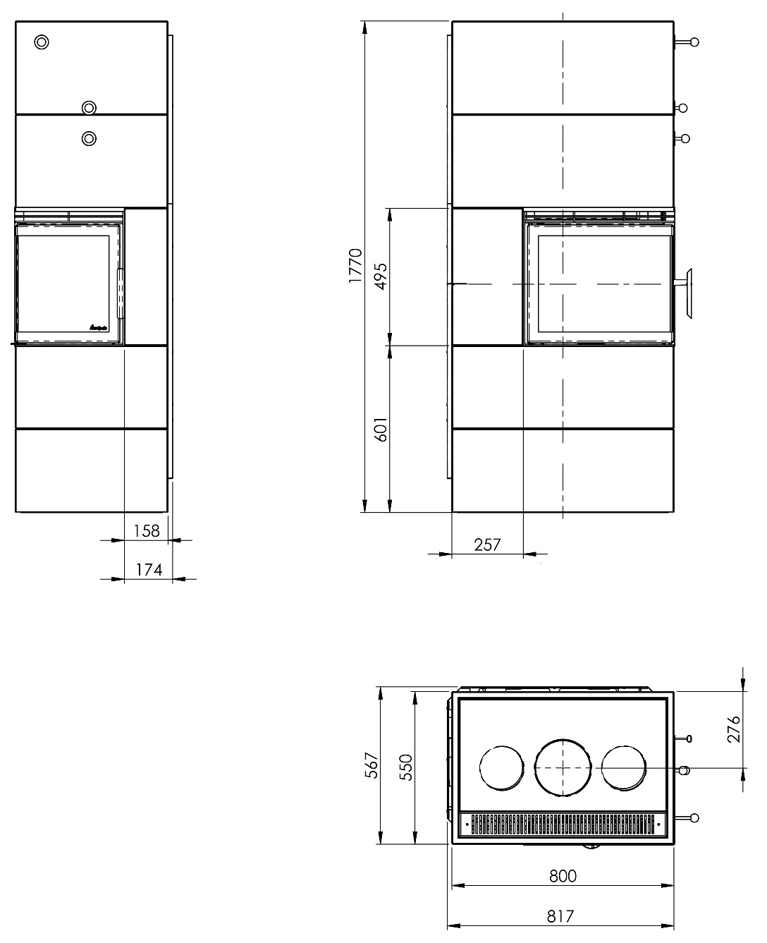 Maßzeichnung Salzburg C Konvektion