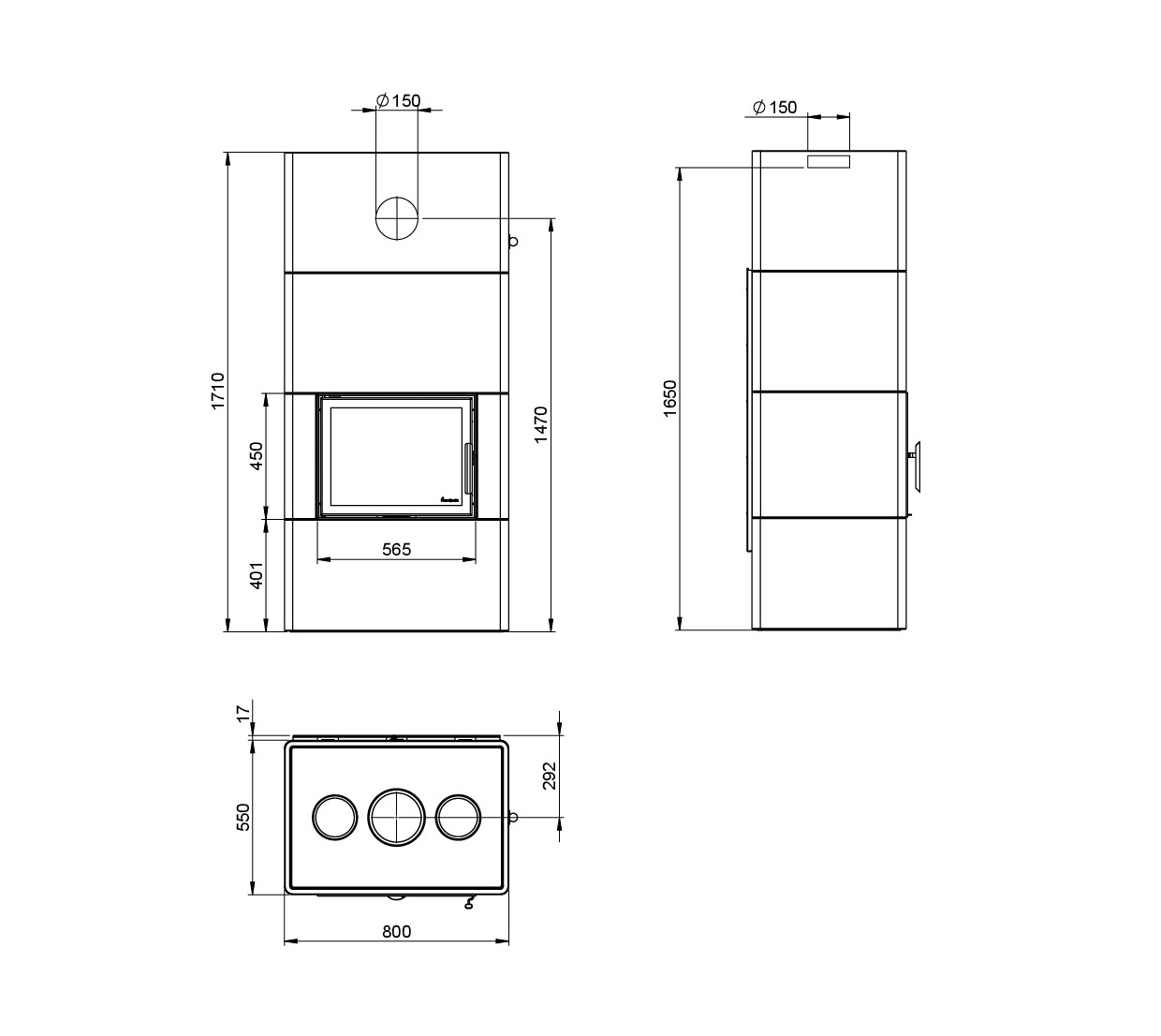 Maßzeichnung Nordpeis Salzburg L Basic