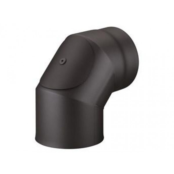 Rauchrohrbogen 2x45° isoliert mit Reinigungsöffnung