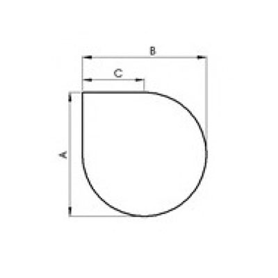 Glasbodenplatte Tropfenform