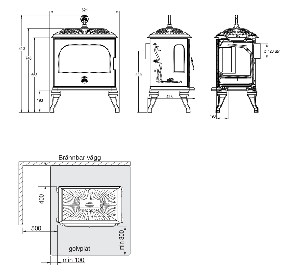 Maßzeichnung Westbo Victoria 85