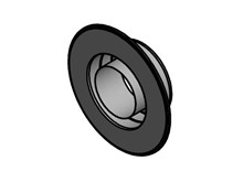 Rosette 80mm Rand m. Muffe für isolierte Rohre